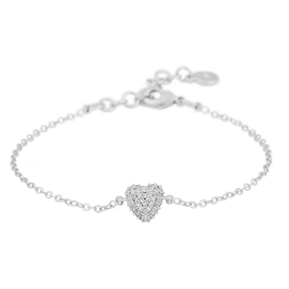 Snö Stina heart chain brace silver/clear