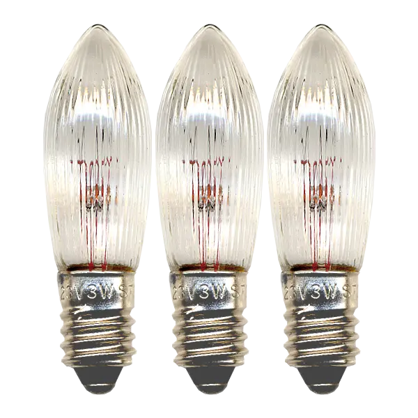 Reservlampa 3-pack E10 55V 3W