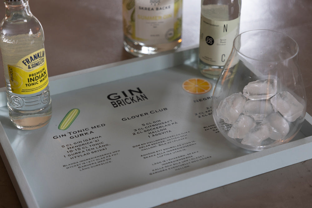 DD Träbricka " Gin bricka" 35x25 cm