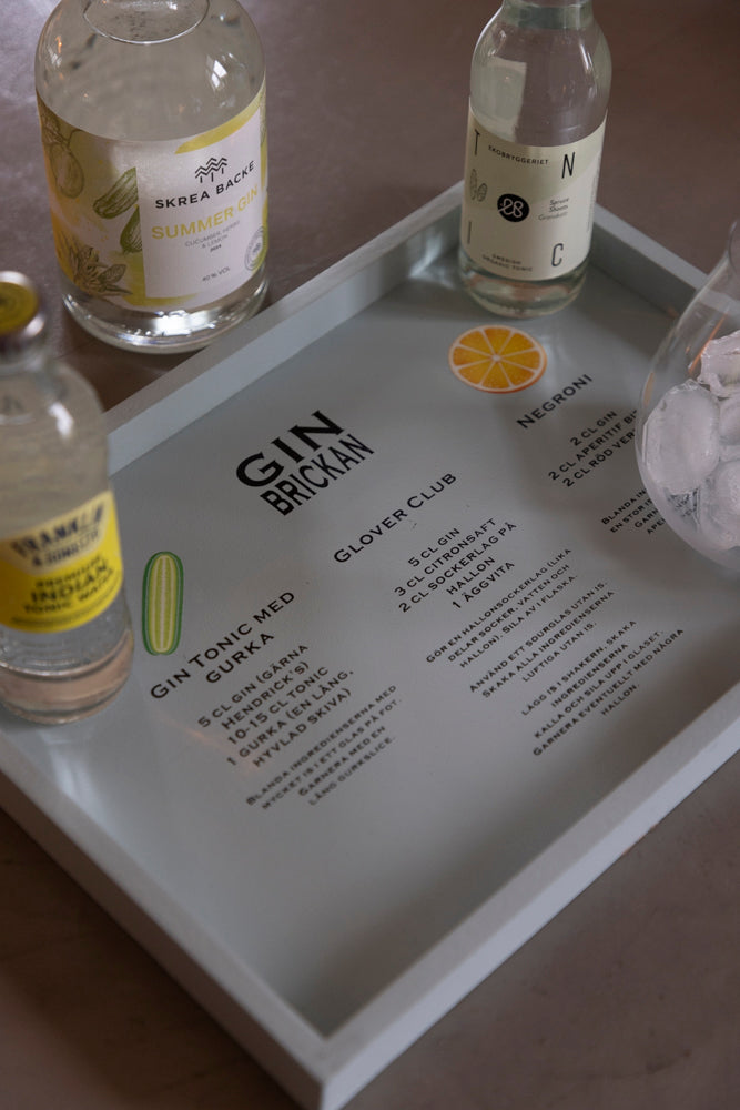 DD Träbricka " Gin bricka" 35x25 cm