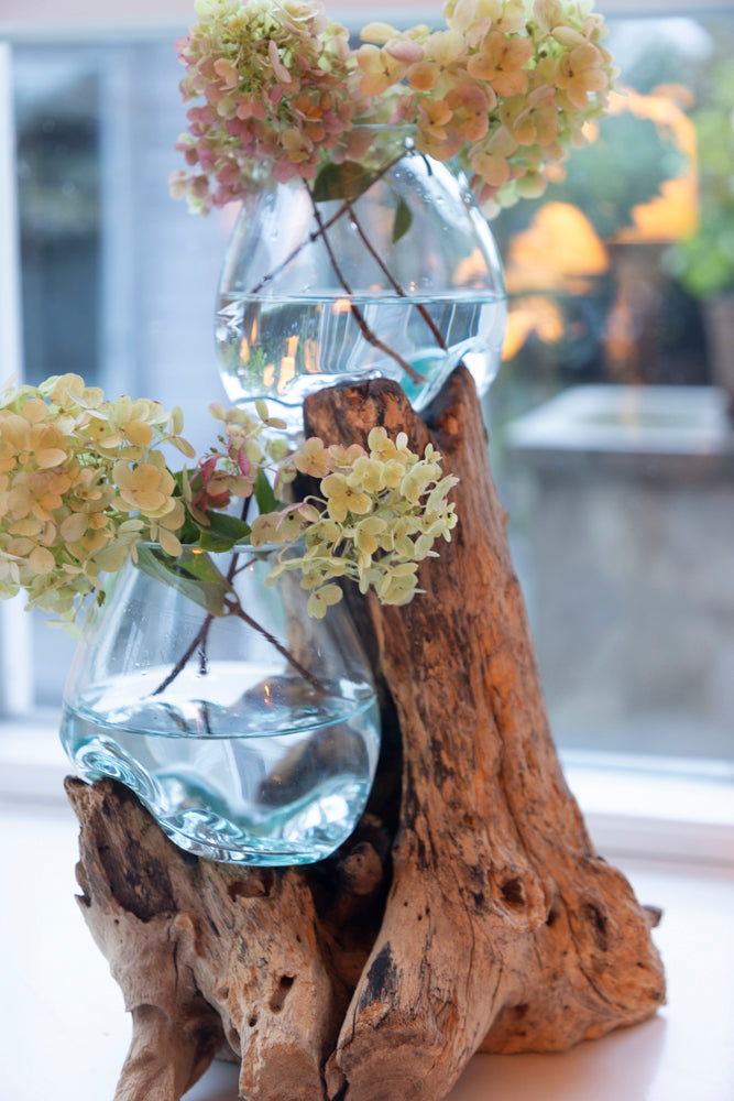 DD Glasskål på Trärot 2 glas 40 cm