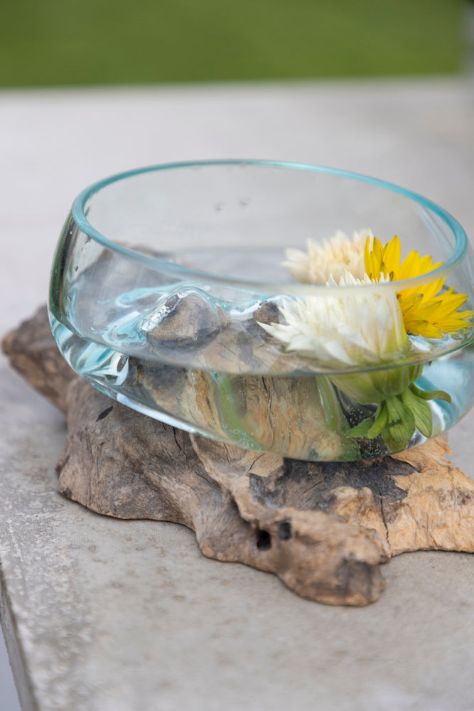 DD Glasskål på Trärot 15 cm