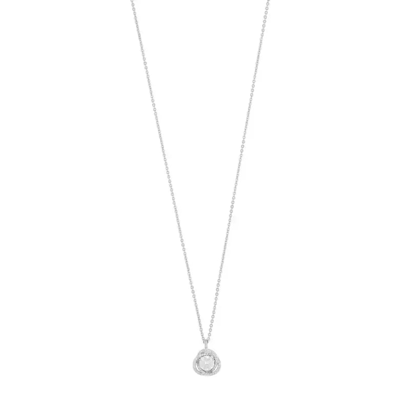 Ace pendant neck 45 cm s/clear - Halsband