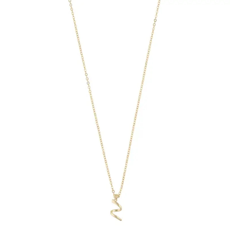 Addison small pendant neck 42 cm plain guld - Halsband