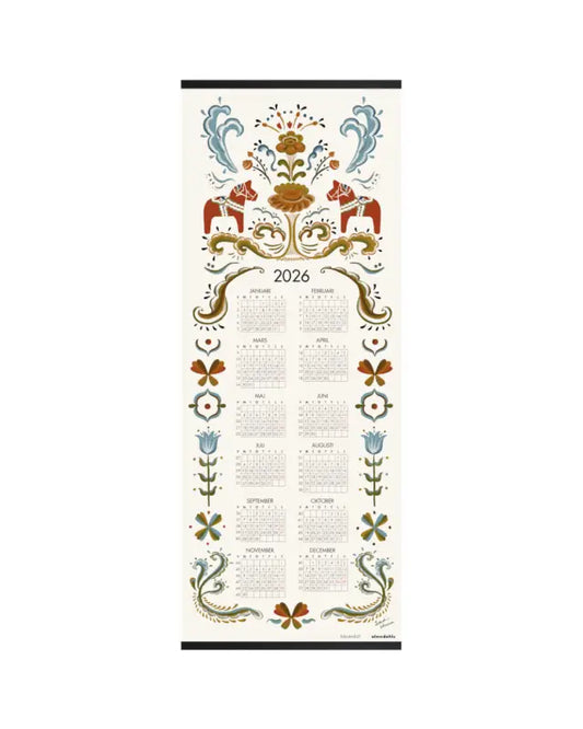 Almanacka Dalahäst 2026 35 x 90 cm - almanacka