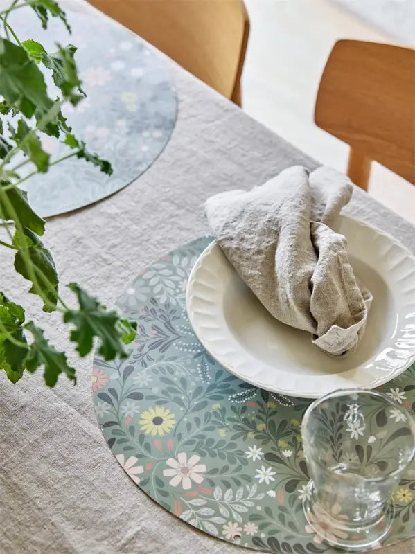 Backa plasttablett rund 38 cm grön - Bordstablett