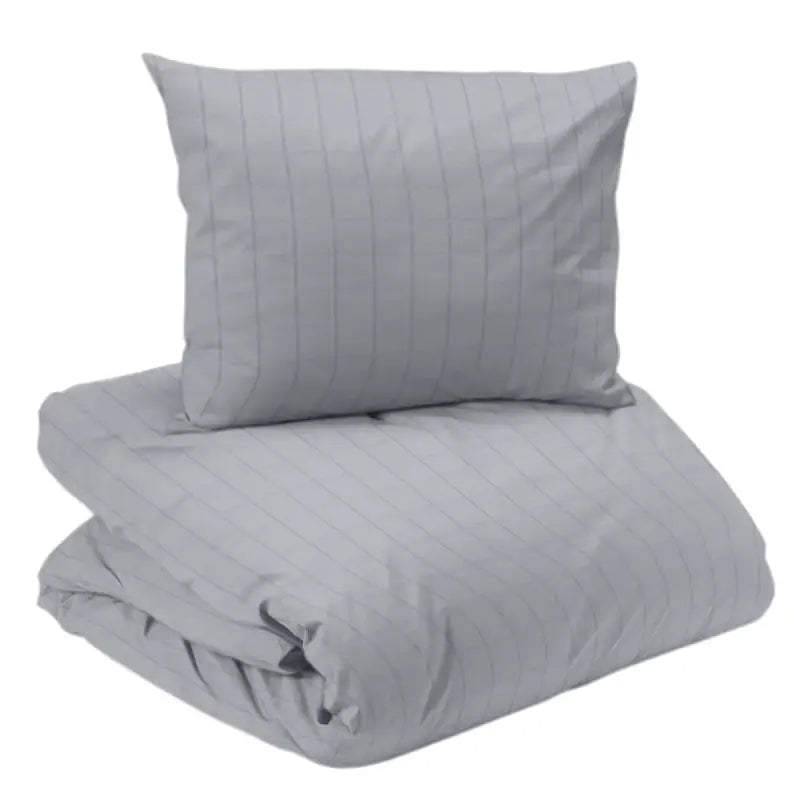 Bäddset 2-dels Square Satin 2-dels ljusgrå - Bäddset