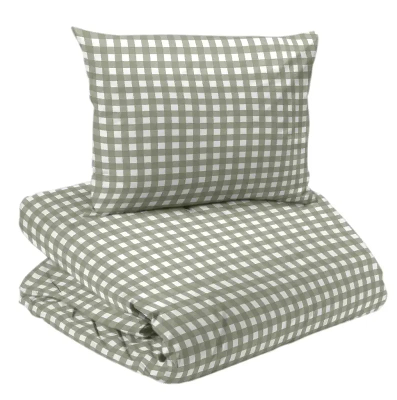 Bäddset Estelle Satin 2-dels 150x210 vit/grön - Bäddset