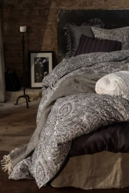 Bäddset Mirage satin 2-dels 150x210 mörkgrå - Bäddset