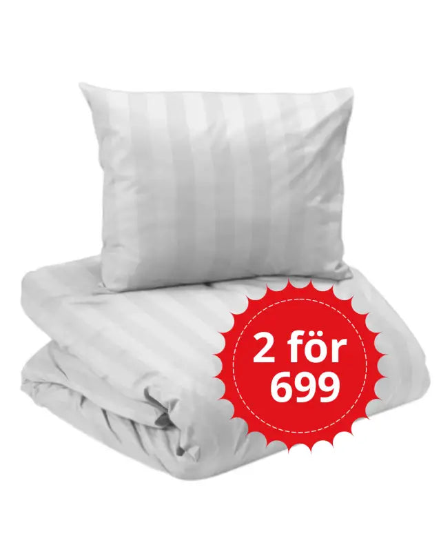 Bäddset Mirage satin 2-dels,150x210 vit - Bäddset