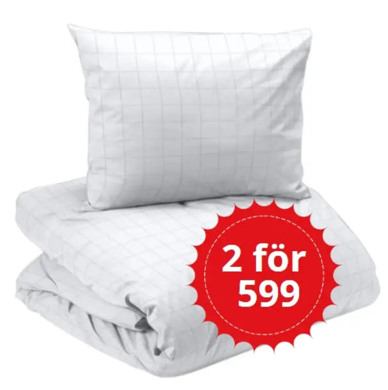 Bäddset Square satin 2-dels vit - Bäddset
