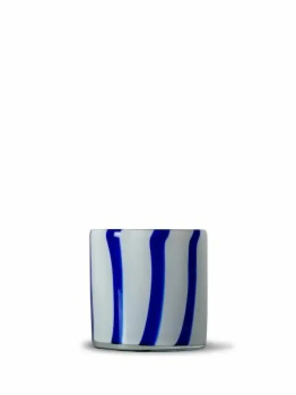 Candle holder CaloreCurve XS white/blue - Ljushållare