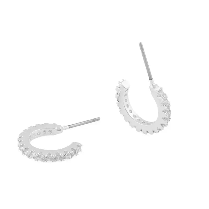 Clarissa small oval ear s/clear - Örhänge