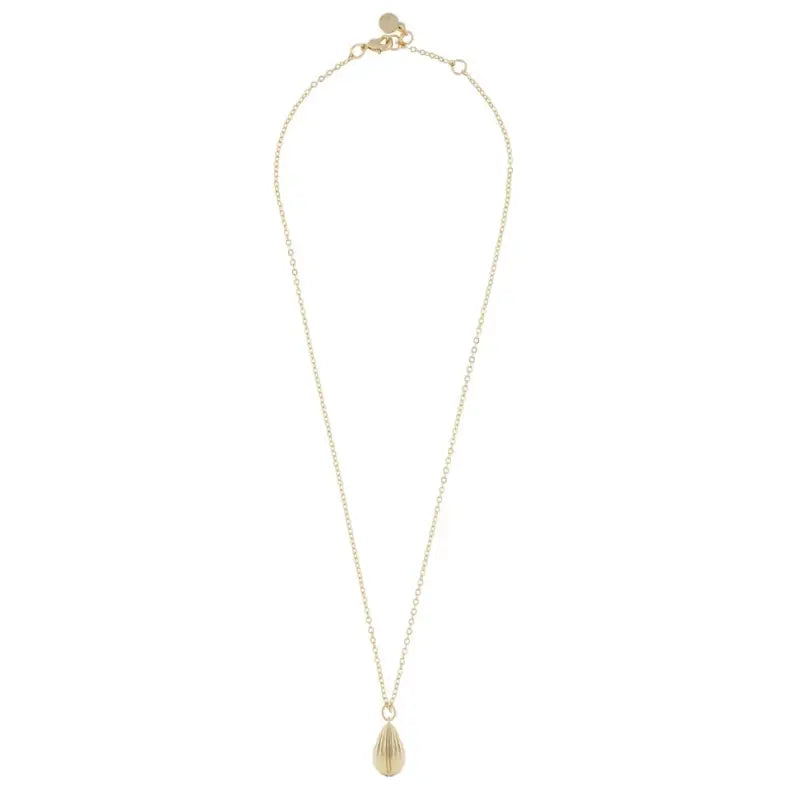 Dakota drop pendant neck 45cm plain gold - Halsband