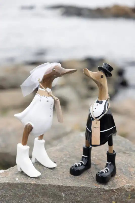 DD Anka brudpar bambu 25cm - Dekoration