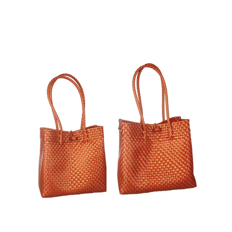 DD Flätad väska orange stor