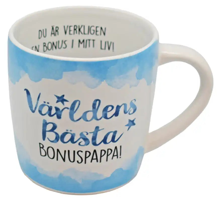 Enjoy mugg Världens bästa Bonuspappa - Kaffekopp
