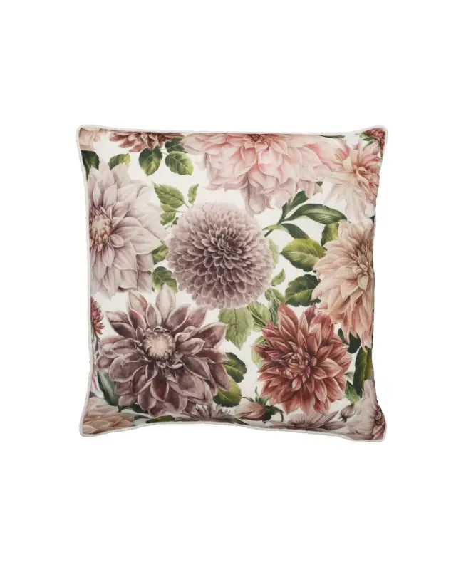 Flowers Dahlia kuddfodral 45x45cm vit/rosa - Textil