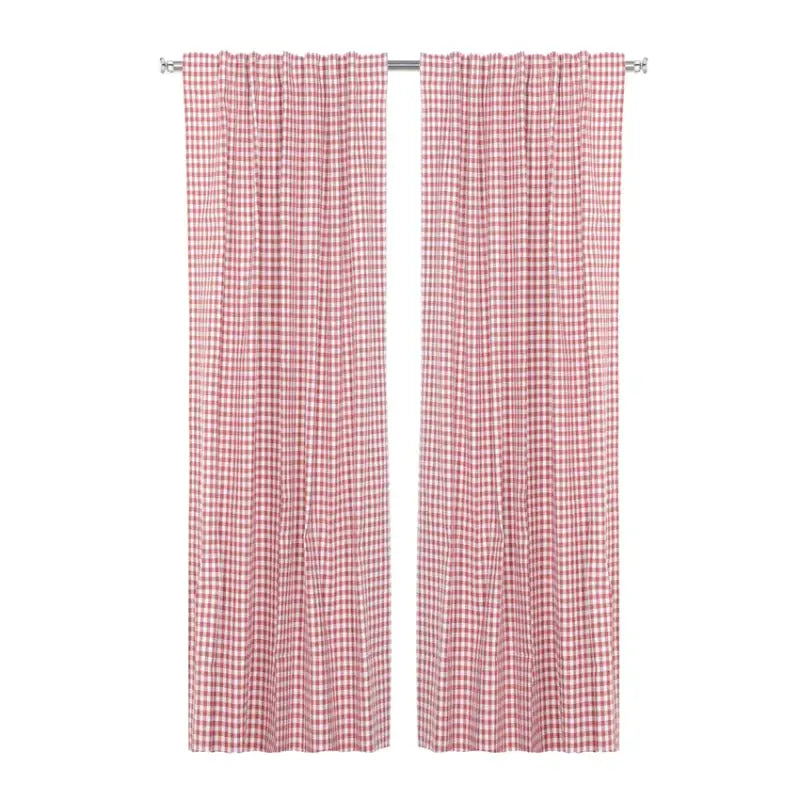 Gardinlängder Bella 120x250 cm rosa/vit - Gardinlängder