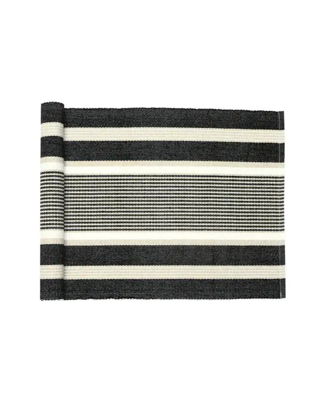 Greta Löpare 33x120 cm svart/linne/beige - Bordslöpare