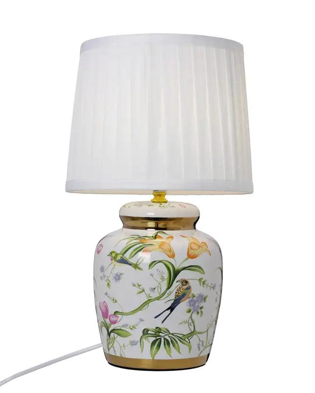 Handmålad bordslampa Klassisk Grön - Bordslampa