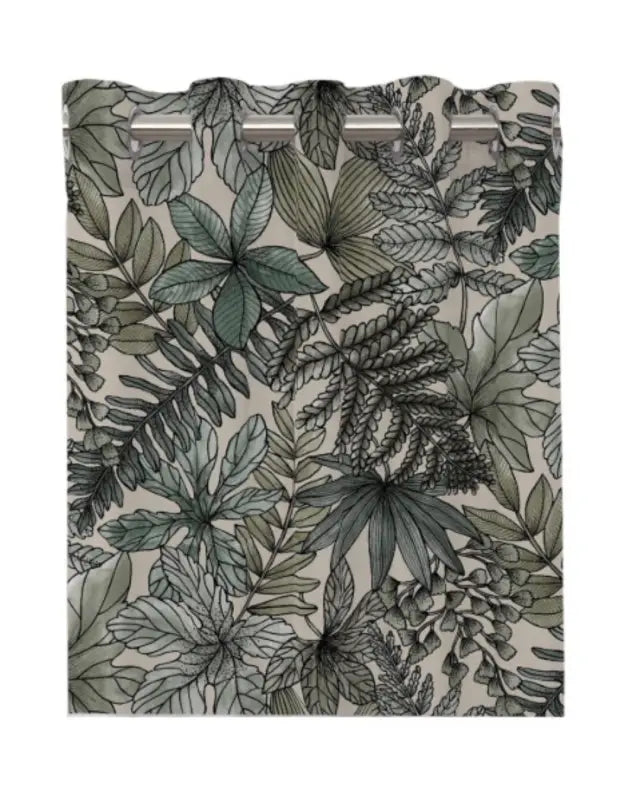 Isolde öljettlängder 2-p Linne/grön - Gardinlängder