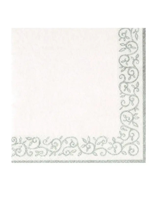 Kaffeservett Romantic Border silver 24x24 cm - kaffeservett