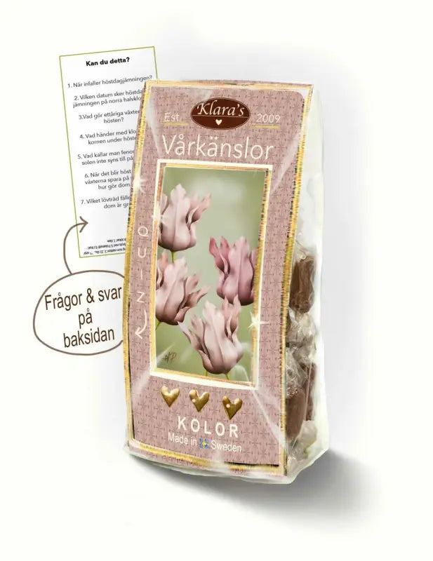 Klara´s chokladkolor Vårkänslor med Quiz - Konfektyr