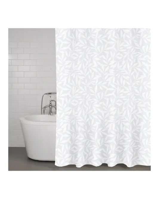 Leaves duschdraperi vit 180x200 cm - Duschdrapperi