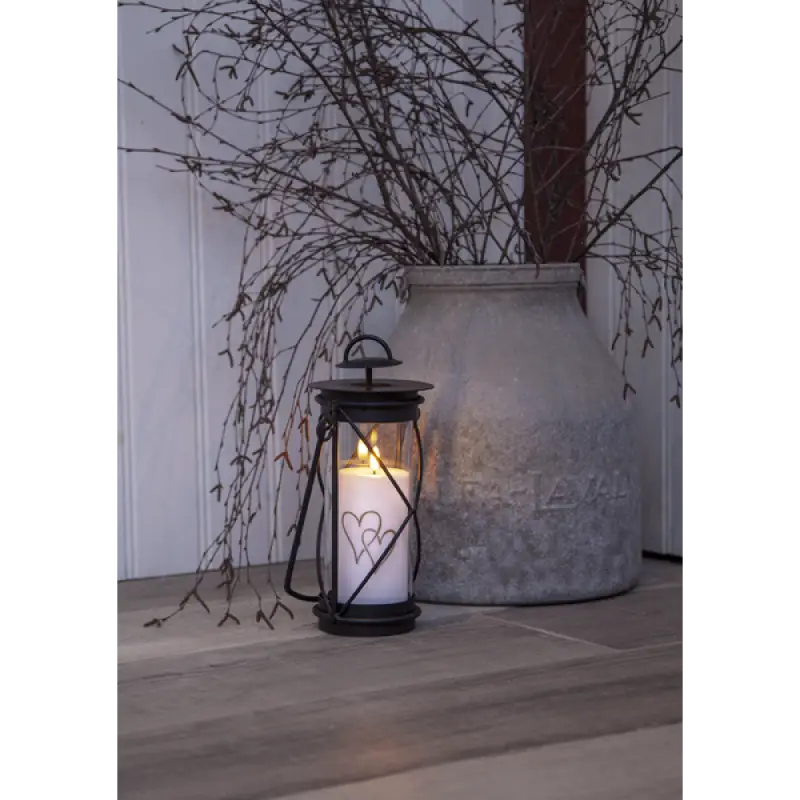 LED Ljus Flamme Heart 14 cm - Gravljus