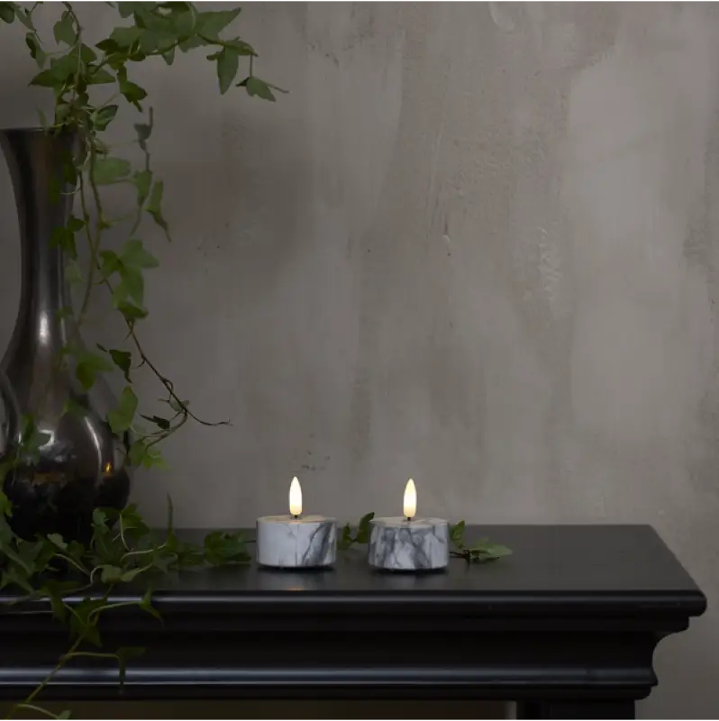 LED Värmeljus Flamme Marble 2 pack LED ljus