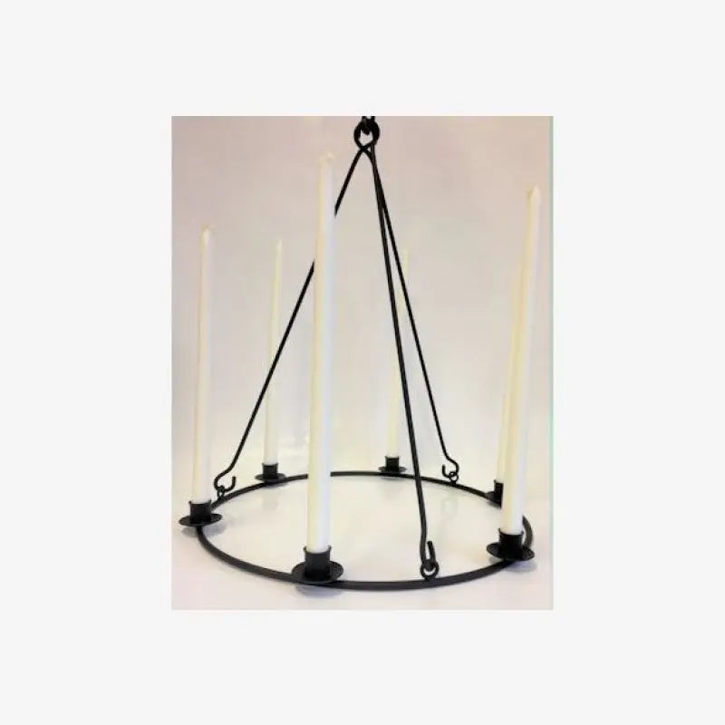 Ljusring 6-ljus svart 45cm - Ljuskrona