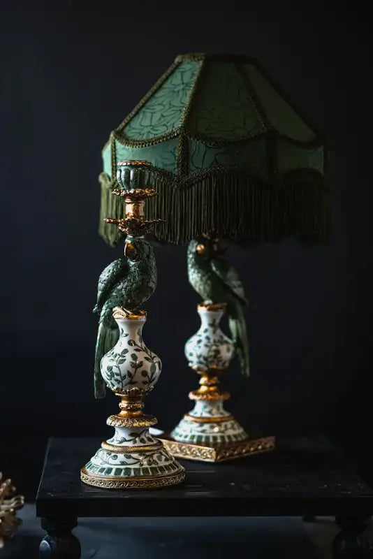 Ljusstake Papegoja 40cm Grön - Belysning