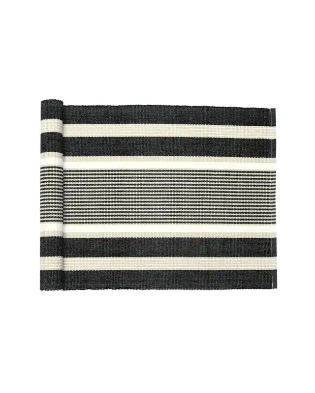 Löpare Greta 33x240 cm svart/linne/beige - Bordslöpare