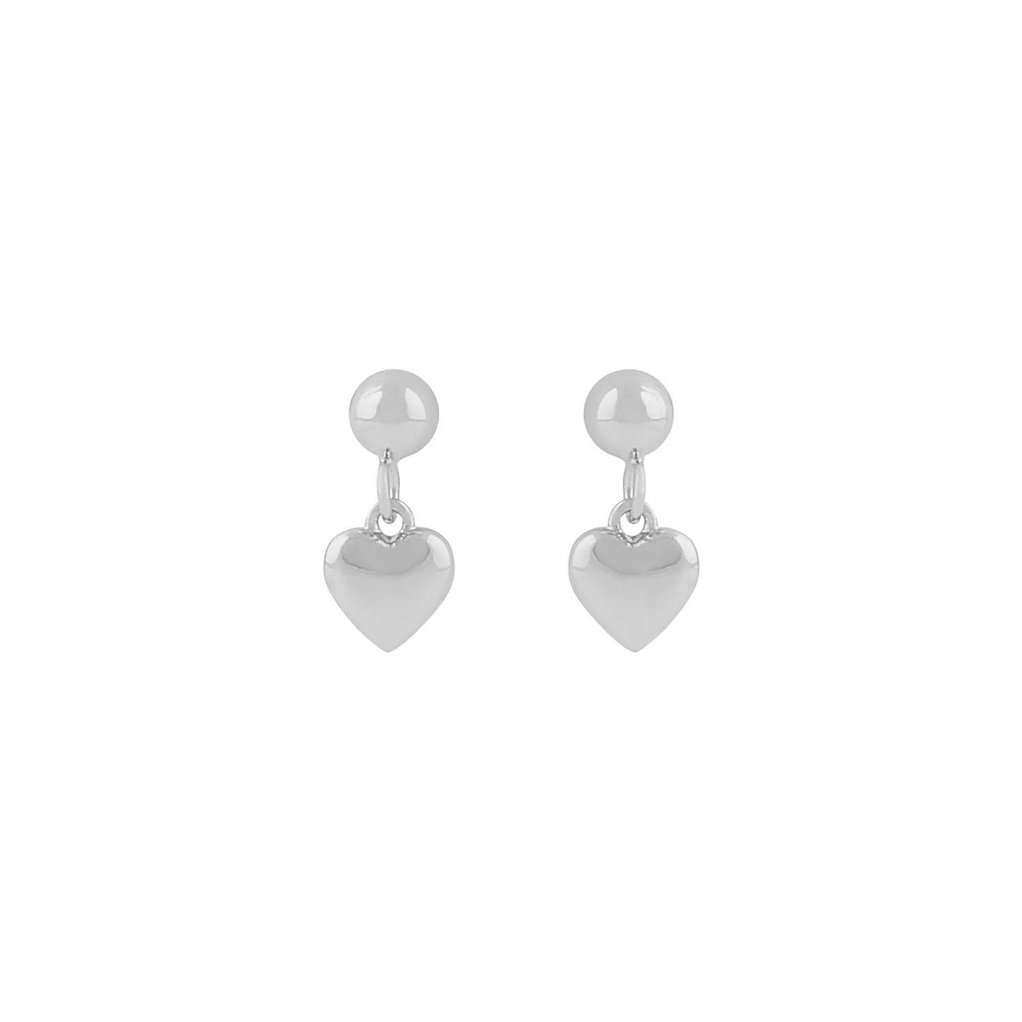 Snö Brooklyn heart small pendant ear plain silver