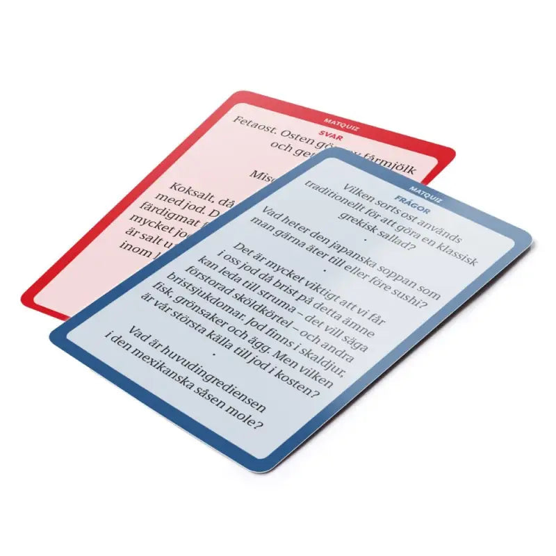 Mat quiz - Sällskapsspel