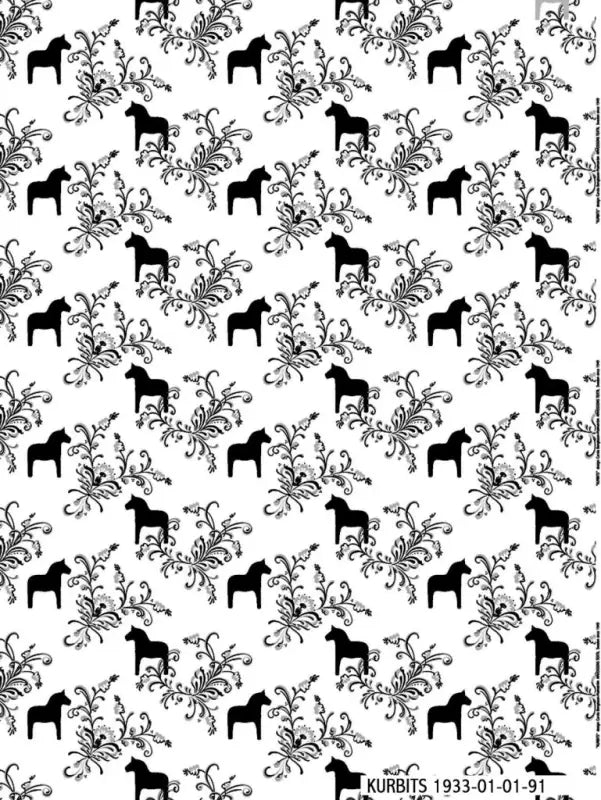 Metervara Kurbits Dalahäst (flera färger) - Röd - Metervara