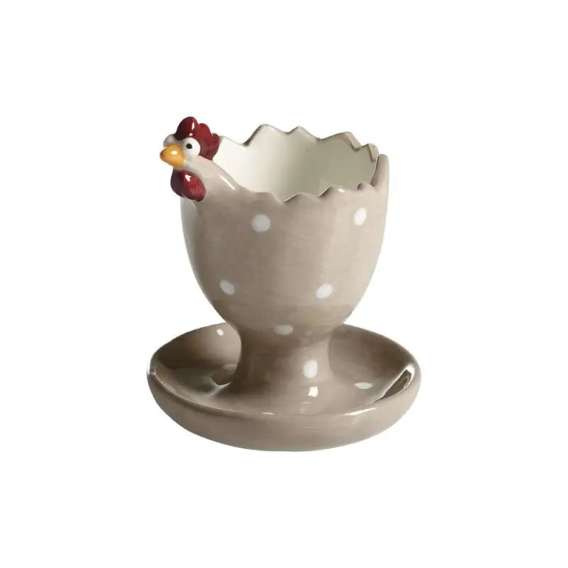 NG Äggkopp höna beige 9cm - duka