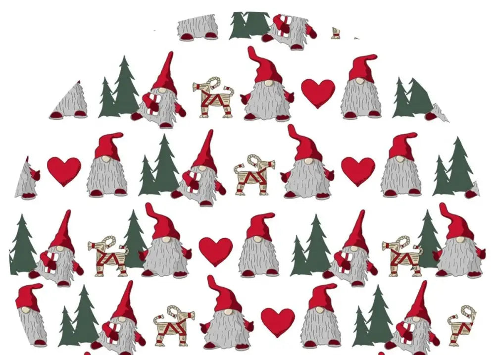 Noel Tomte Vaxduk rund 140 cm vit - Duk