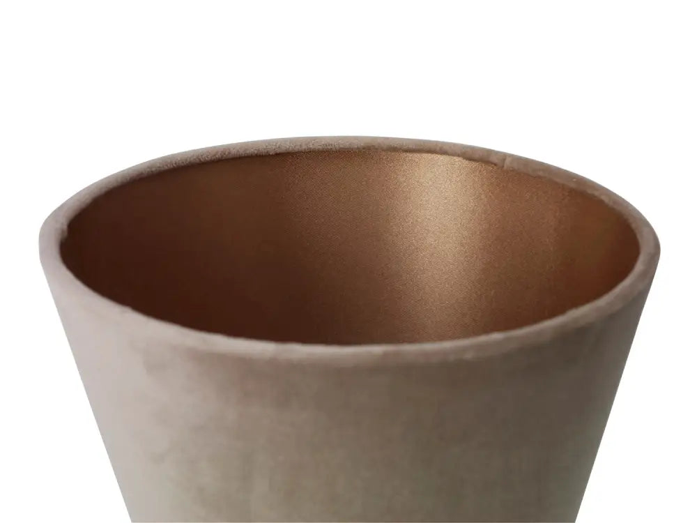Oval lampskärm sammet nougat S2220 - Lampskärm