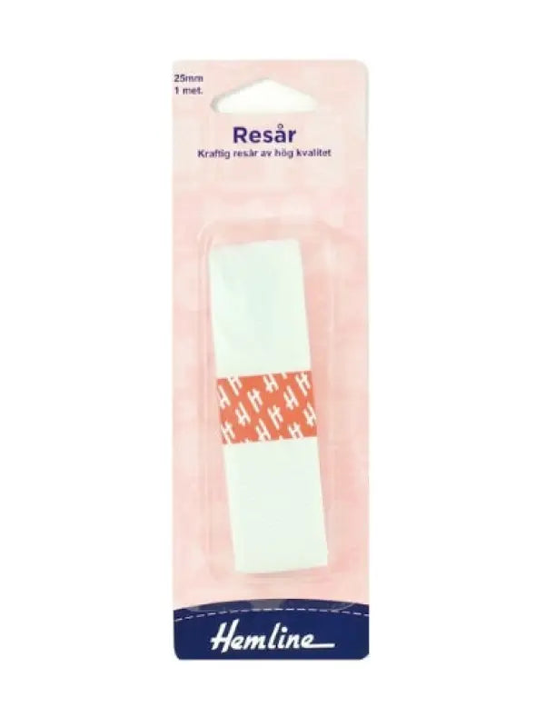 Resår 25 mm vit - resår
