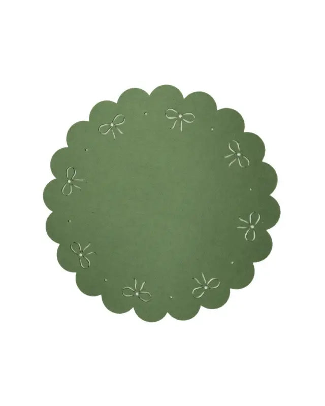 Ribbon filttablett rund grön 38 cm - Bordstablett