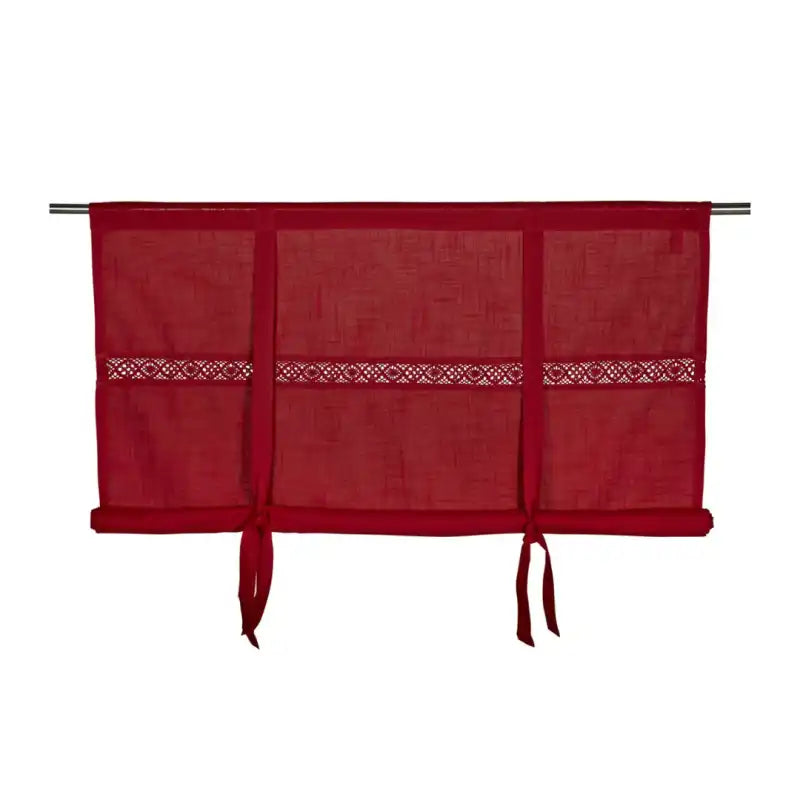 Sanna hissgardin röd 180 cm - Textil