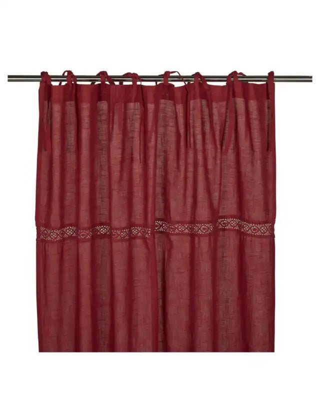 Sanna Knytbandslängder 2-pack 115X240 cm röd - Nova Hem