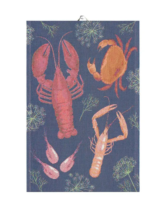 Skaldjursfest kökshandduk40x60 cm - Kökshandduk