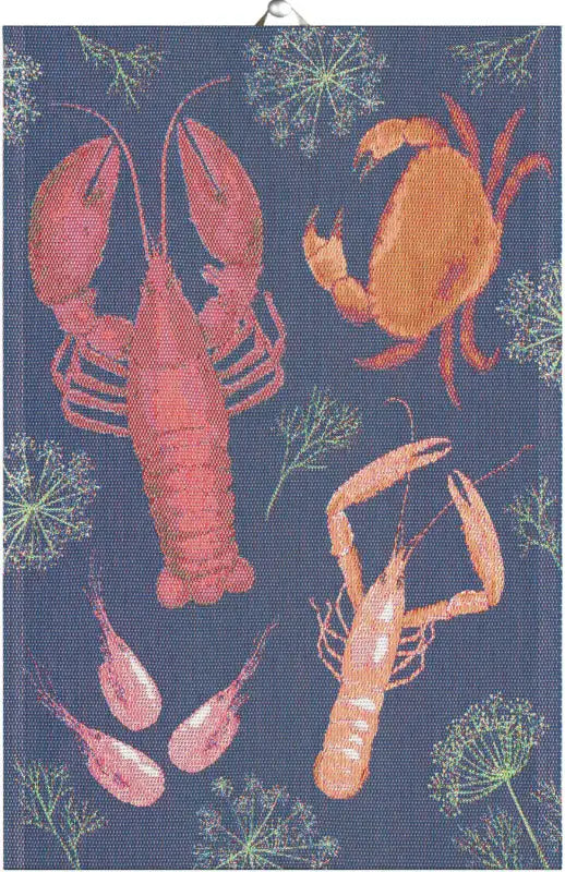 Skaldjursfest kökshandduk40x60 cm - Kökshandduk