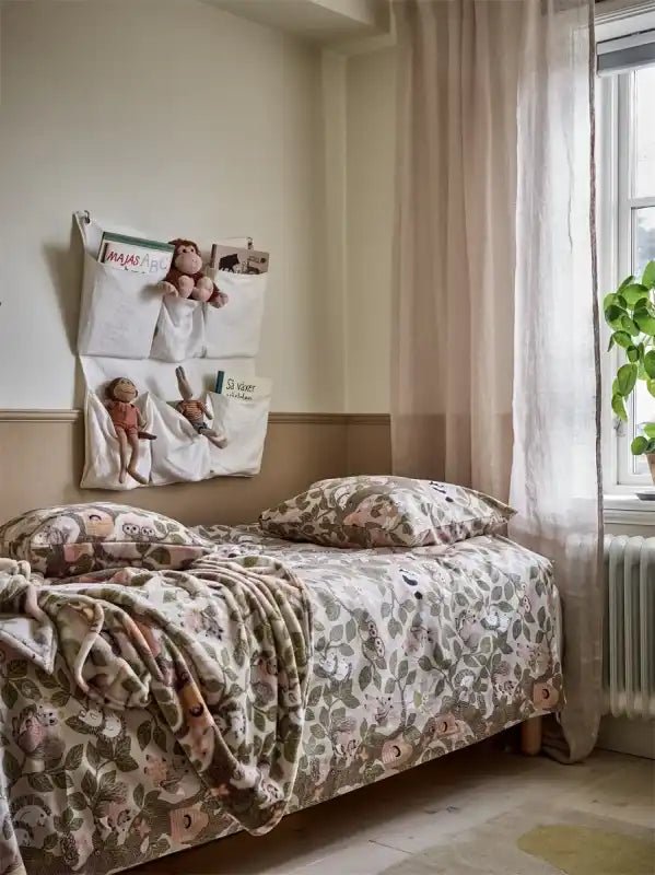 Skogsliv 2-dels påslakanset beige - Nova Hem