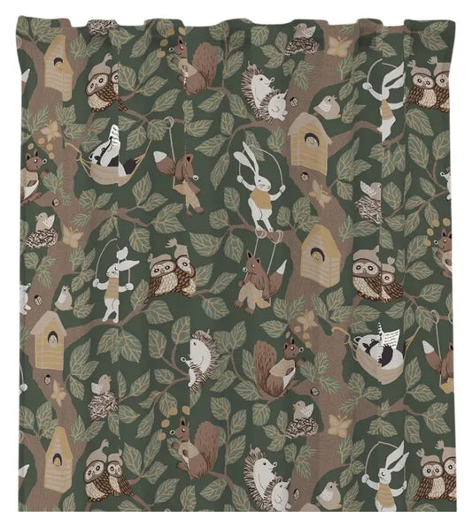 Skogsliv Gardinlängder 2-pack Grön - Gardinlängder