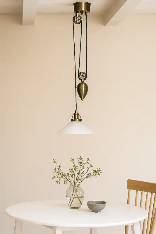 Skomakare Taklampa vit/antik pendel - Lampa