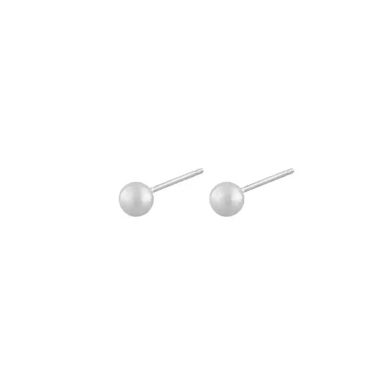Snö Amsterdam ear 4mm plain silver - Örhänge